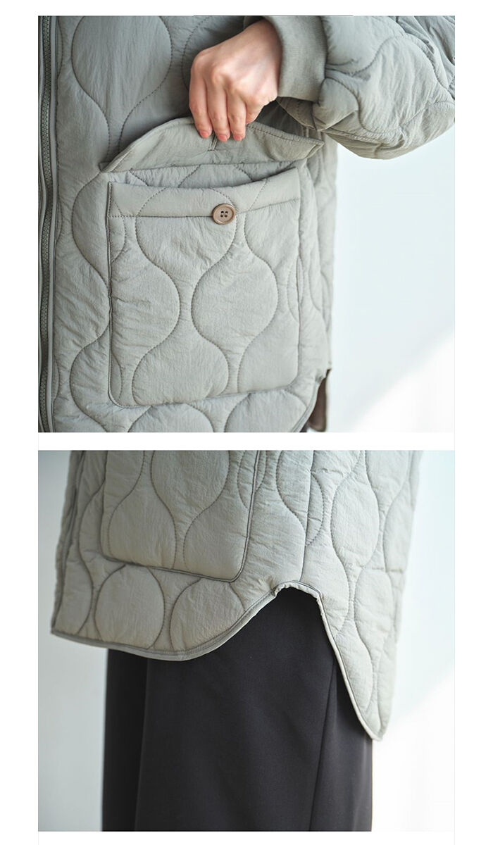 BACKYARD FAMILY「コート 秋 ショート丈 レディース 通販 ノーカラーコート キルティングコート」|その他|