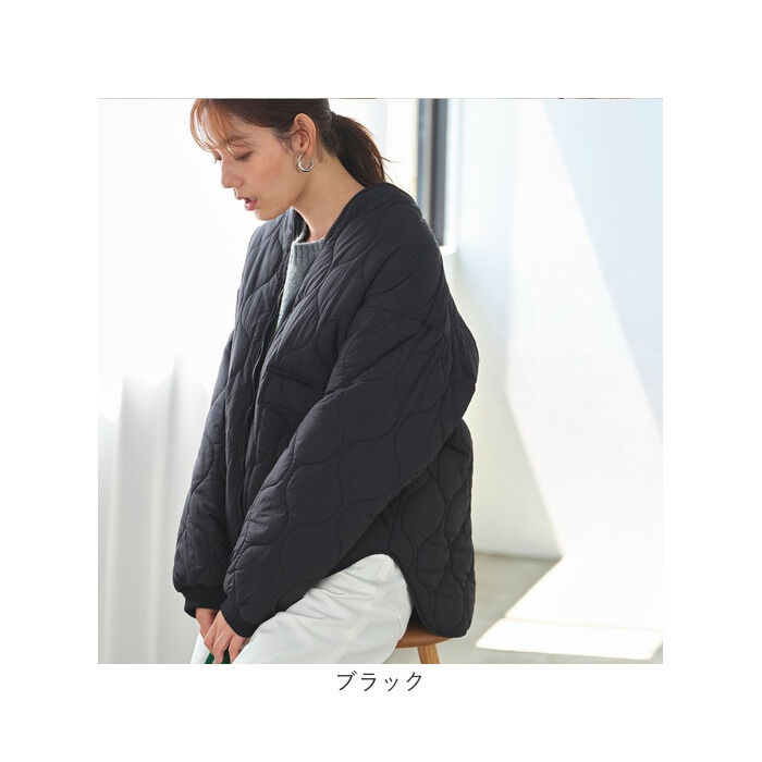 BACKYARD FAMILY「コート 秋 ショート丈 レディース 通販 ノーカラーコート キルティングコート」|その他|