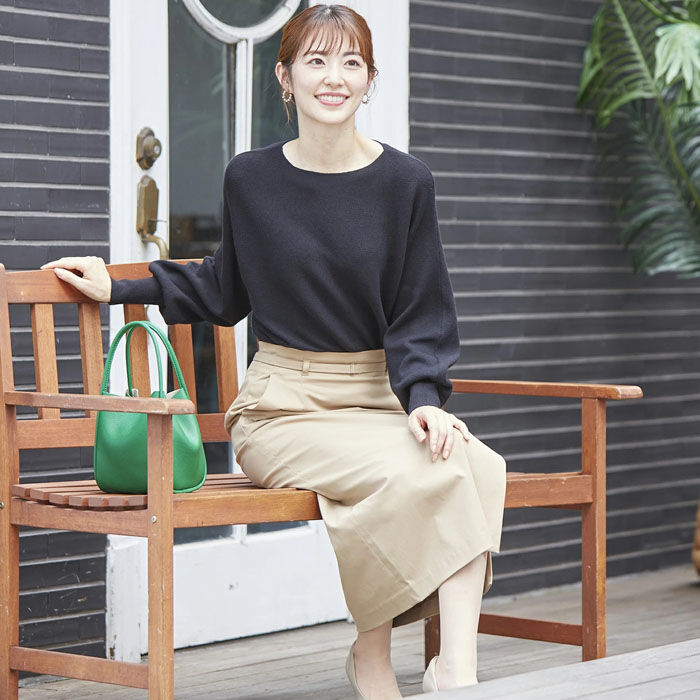 BACKYARD FAMILY「ニット レディース 長袖 通販 セーター トップス ボートネック ドルマンスリーブ きれいめ」|ニット・セーター|