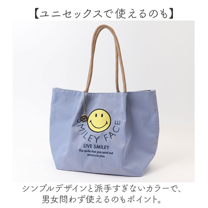 BACKYARD FAMILY「SMILEY FACE スマイリーフェイス トート 刺? 通販 トートバッグ トートバック 手提げ」|トートバッグ|