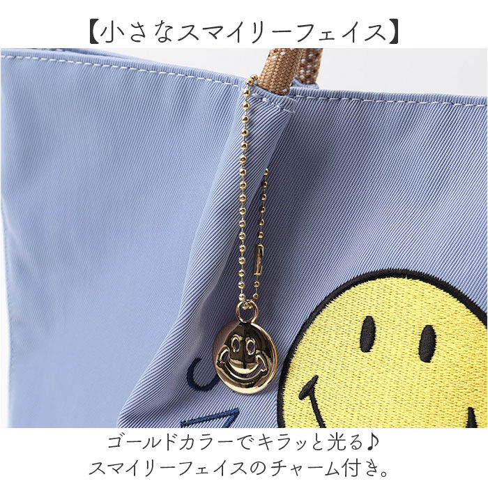 BACKYARD FAMILY「SMILEY FACE スマイリーフェイス トート 刺? 通販 トートバッグ トートバック 手提げ」|トートバッグ|
