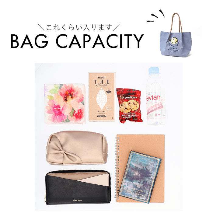 BACKYARD FAMILY「SMILEY FACE スマイリーフェイス トート 刺? 通販 トートバッグ トートバック 手提げ」|トートバッグ|