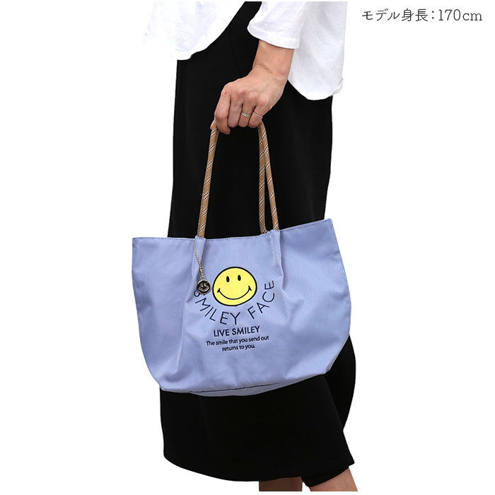 BACKYARD FAMILY「SMILEY FACE スマイリーフェイス トート 刺? 通販 トートバッグ トートバック 手提げ」|トートバッグ|