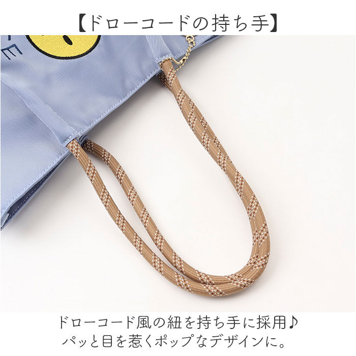 BACKYARD FAMILY「SMILEY FACE スマイリーフェイス トート 刺? 通販 トートバッグ トートバック 手提げ」|トートバッグ|
