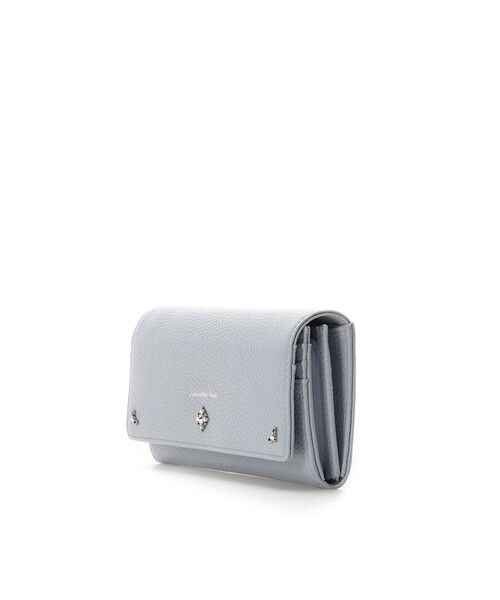  「シンプルビジューフラップ長財布」|財布|