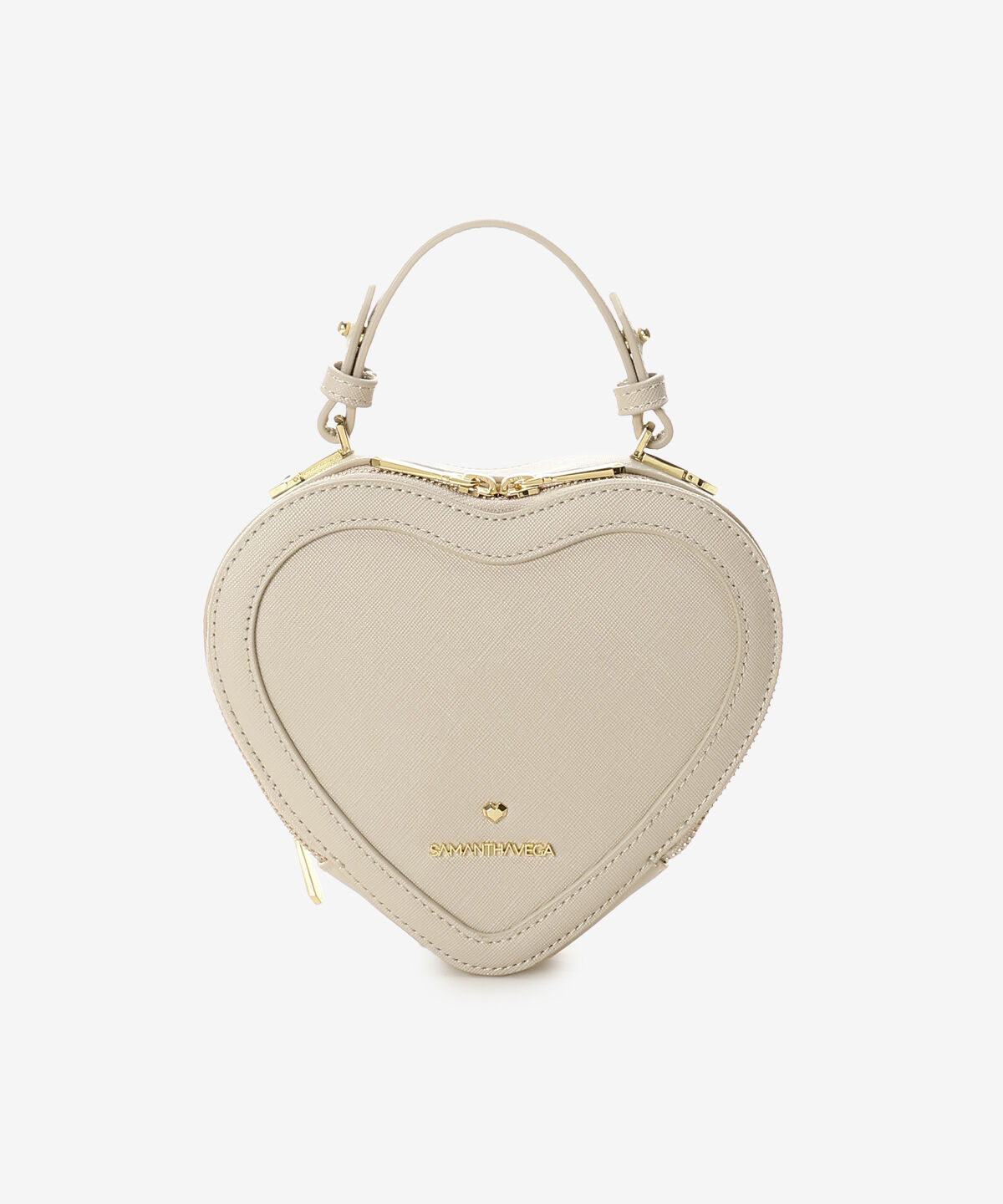 Samantha Vega「ハート型ショルダーバッグ」|ショルダー・メッセンジャー|ベージュ