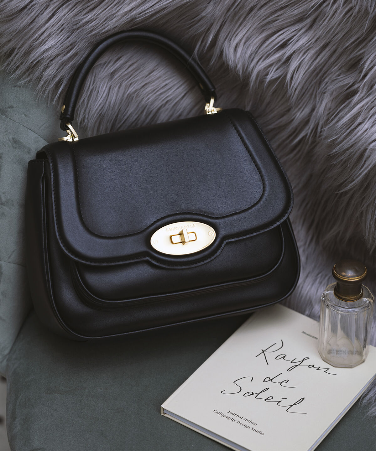 Samantha Vega「サークルショルダーバッグ（大）」|ハンドバッグ|ブラック