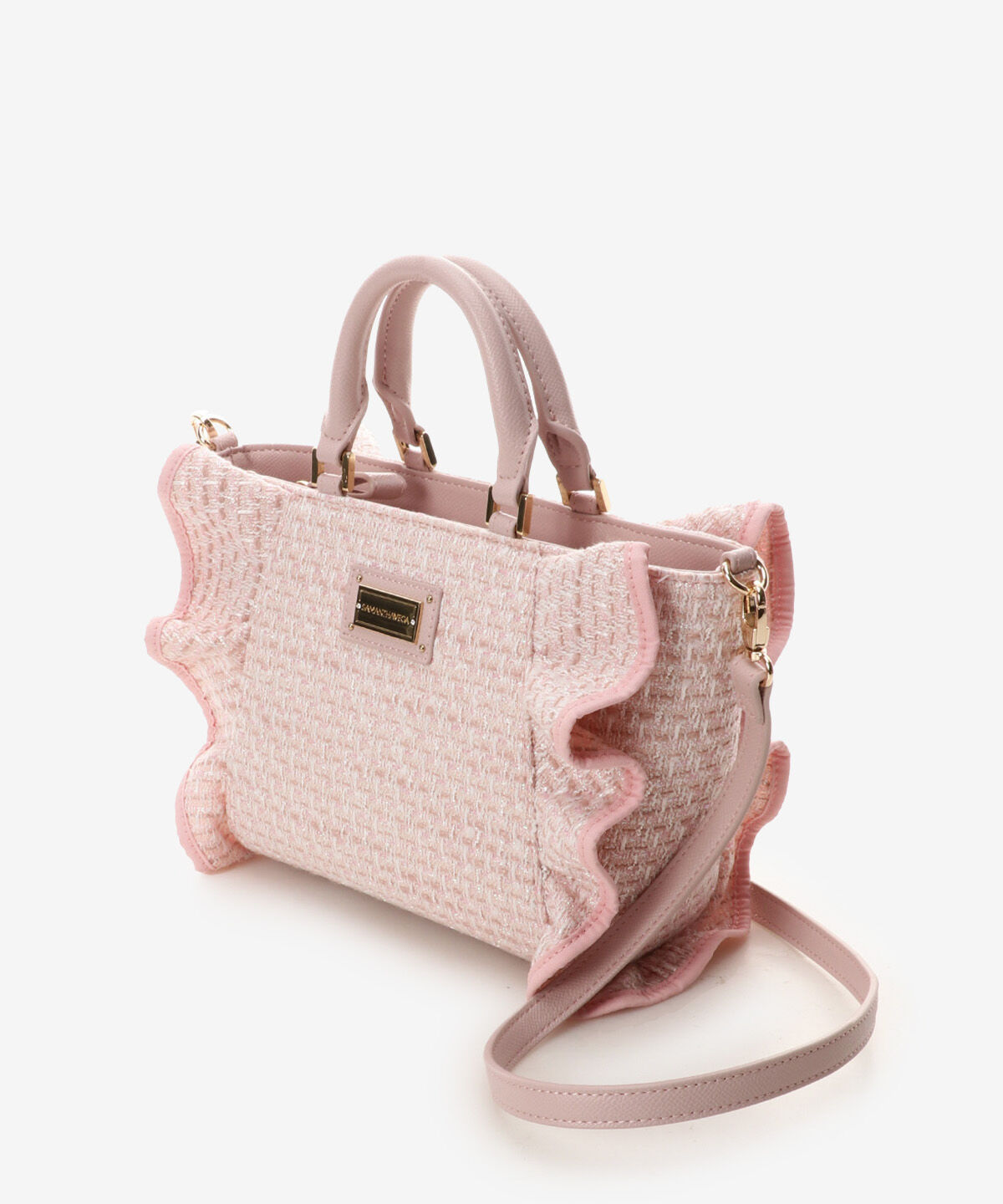 Samantha Vega「ツイードフリルハンドバッグ（小）」|ハンドバッグ|