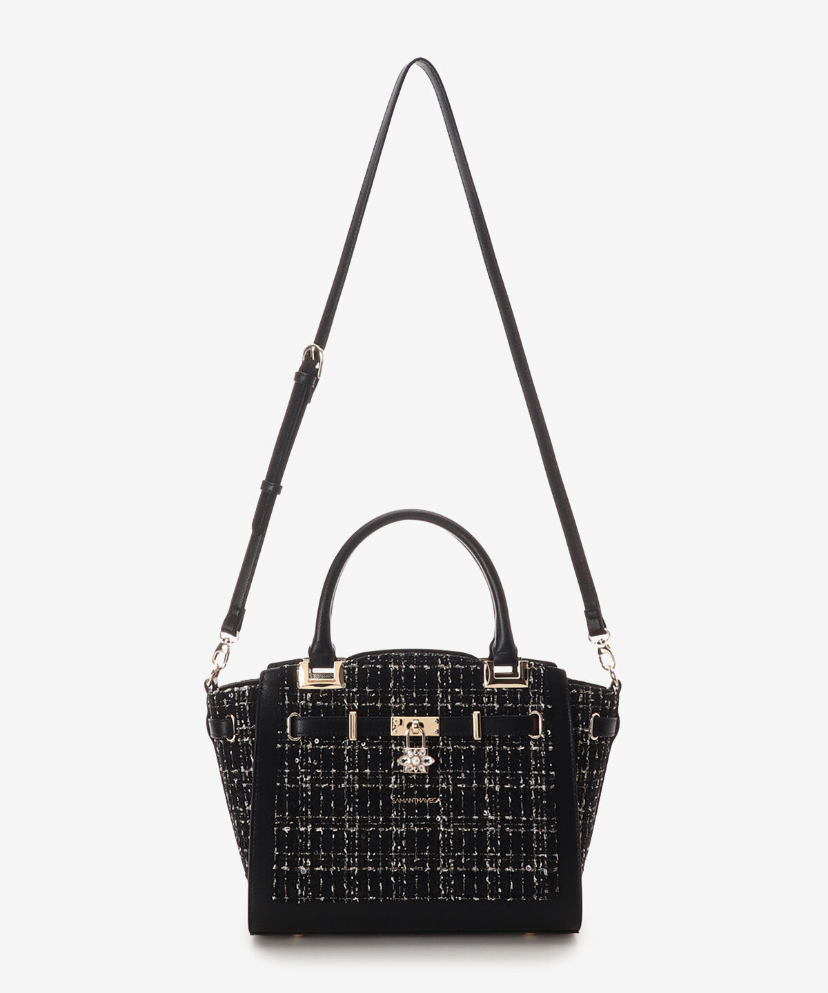 Samantha Vega「ツイードベルトビジューハンドバッグ」|ハンドバッグ|