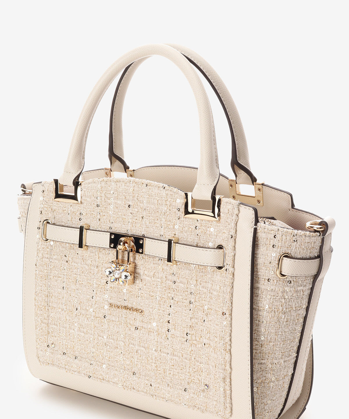 Samantha Vega「ツイードベルトビジューハンドバッグ」|ハンドバッグ|