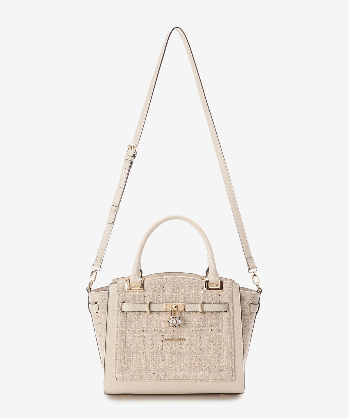 Samantha Vega「ツイードベルトビジューハンドバッグ」|ハンドバッグ|