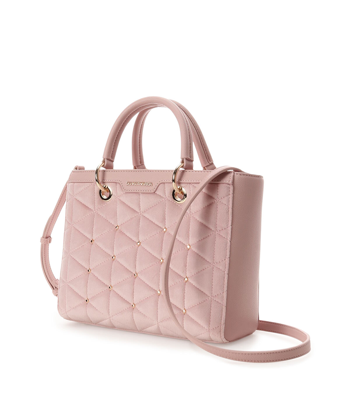 Samantha Vega「ベロアキルティングスタッズスクエアバッグ」|ハンドバッグ|