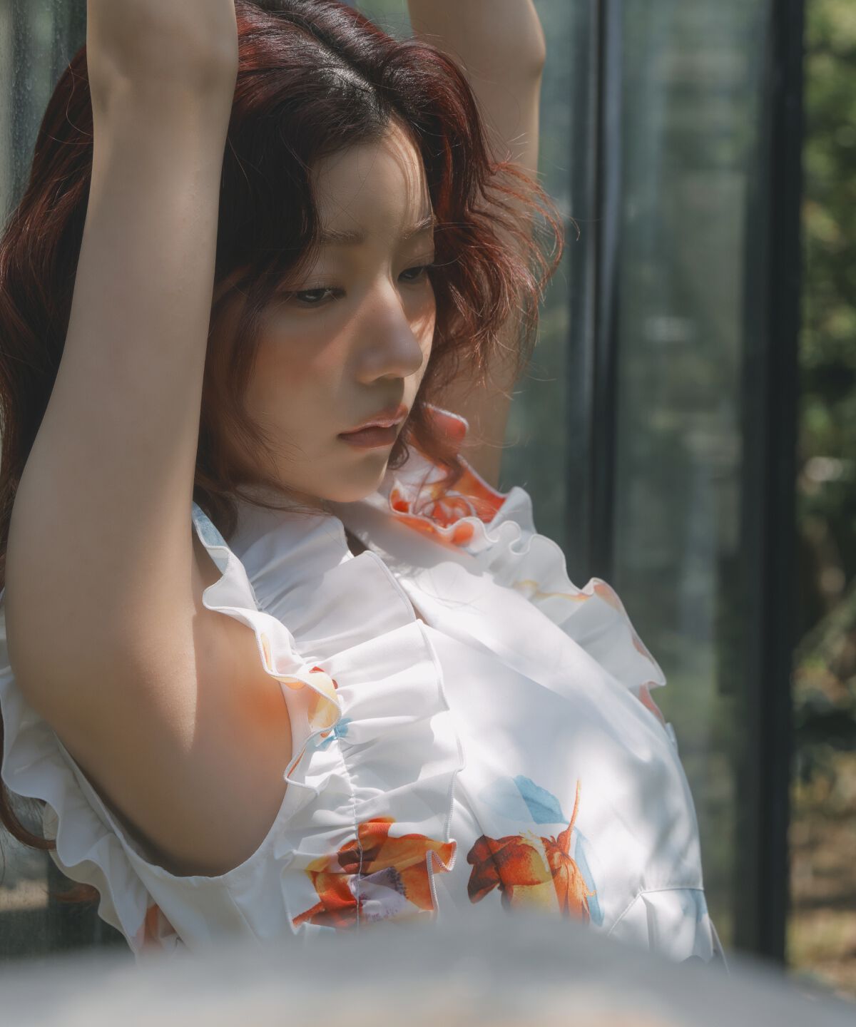 アンドクチュール「サンセットフラワーフリルワンピース」|ワンピース|