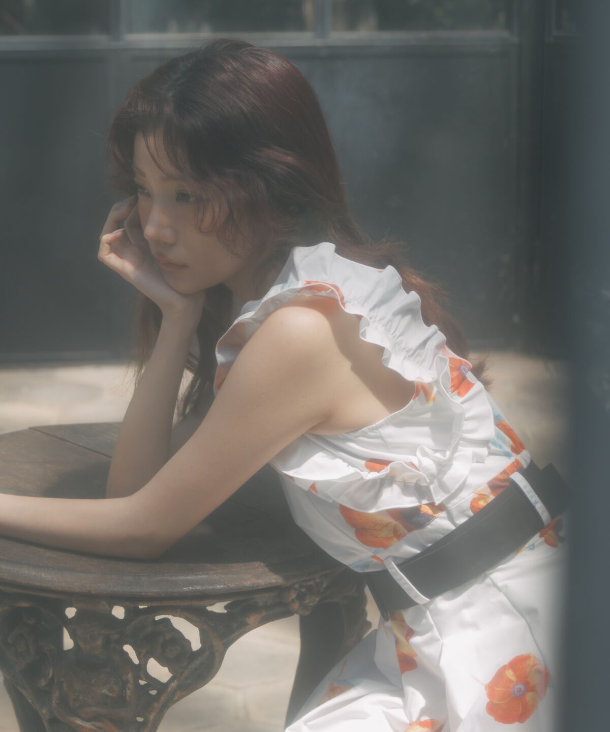 アンドクチュール「サンセットフラワーフリルワンピース」|ワンピース|