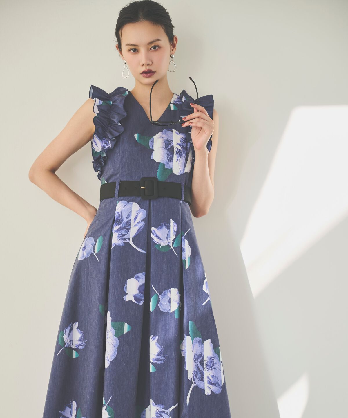 アンドクチュール「サンセットフラワーフリルワンピース」|ワンピース|