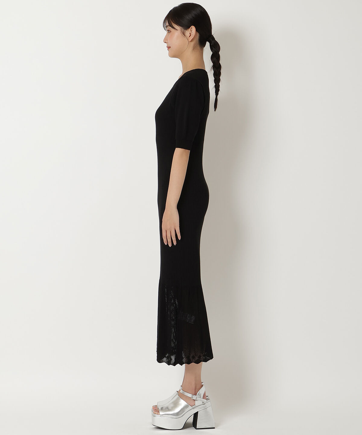 REDYAZEL「レースヘムニットワンピース」|ワンピース|