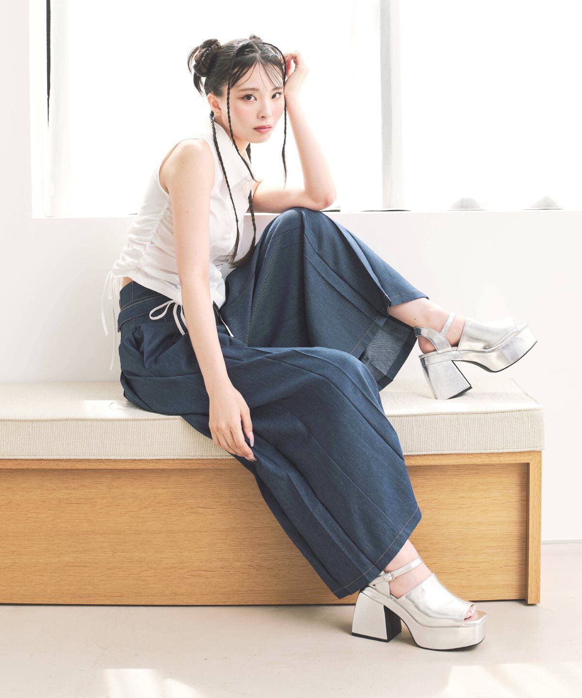 REDYAZEL「デニムライクワイドパンツ」|その他|