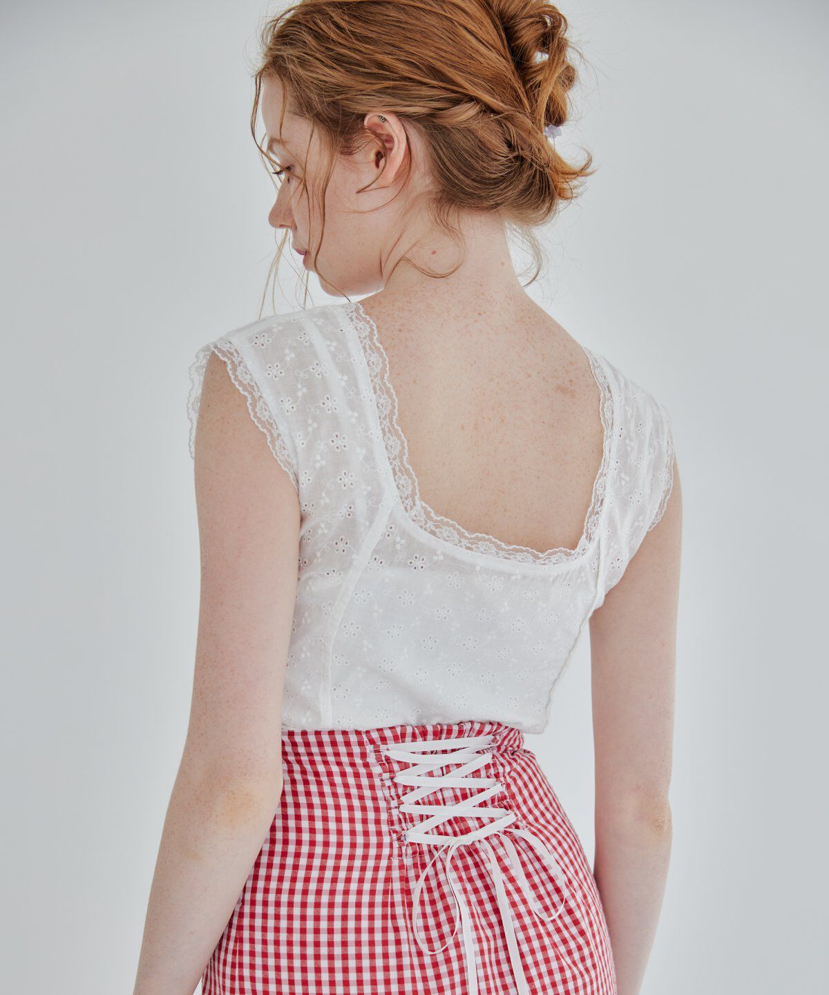 REDYAZEL「フロントレースアップブラウス」|シャツ・ブラウス|