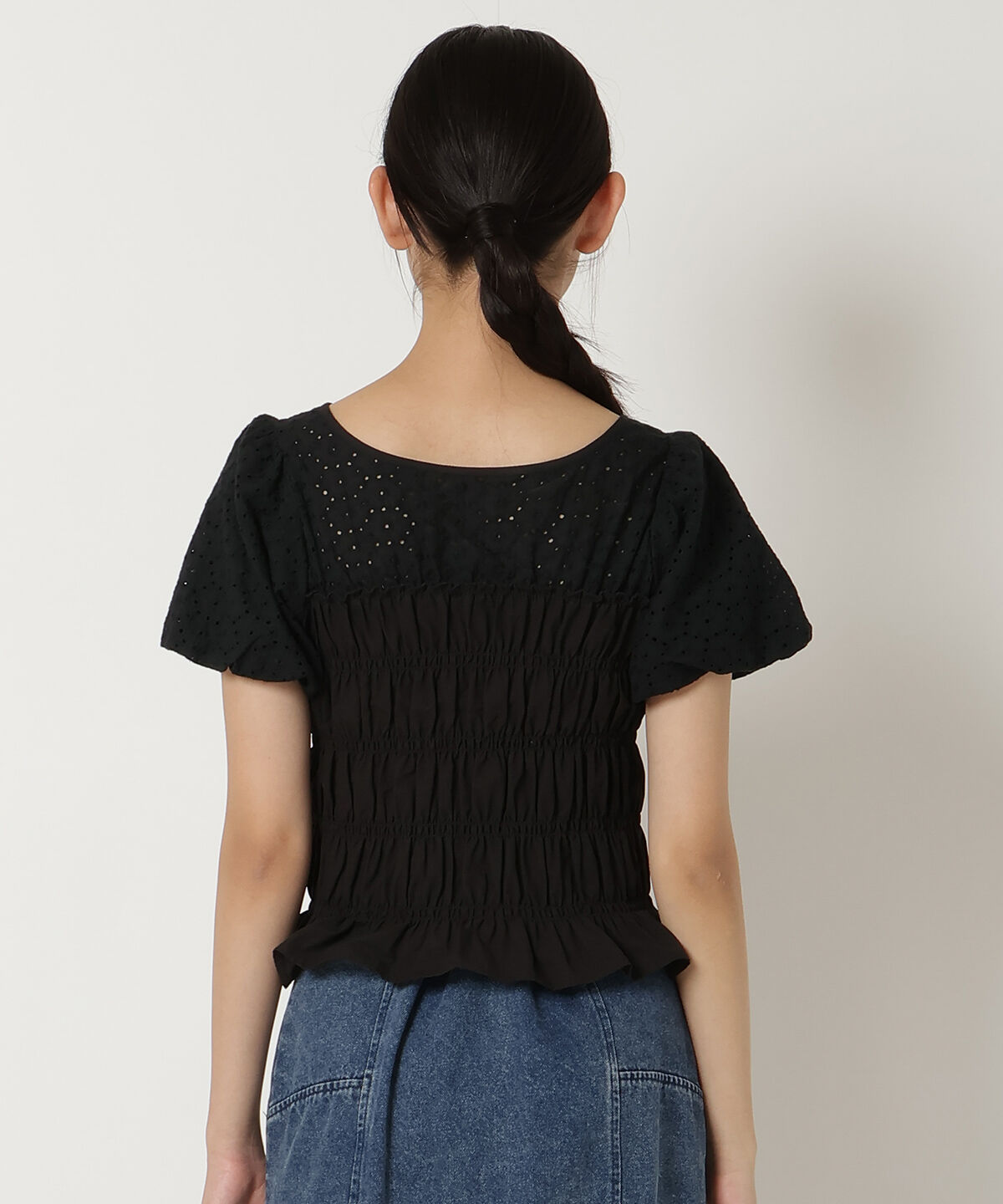 REDYAZEL「コットンレースシャーリングブラウス」|シャツ・ブラウス|