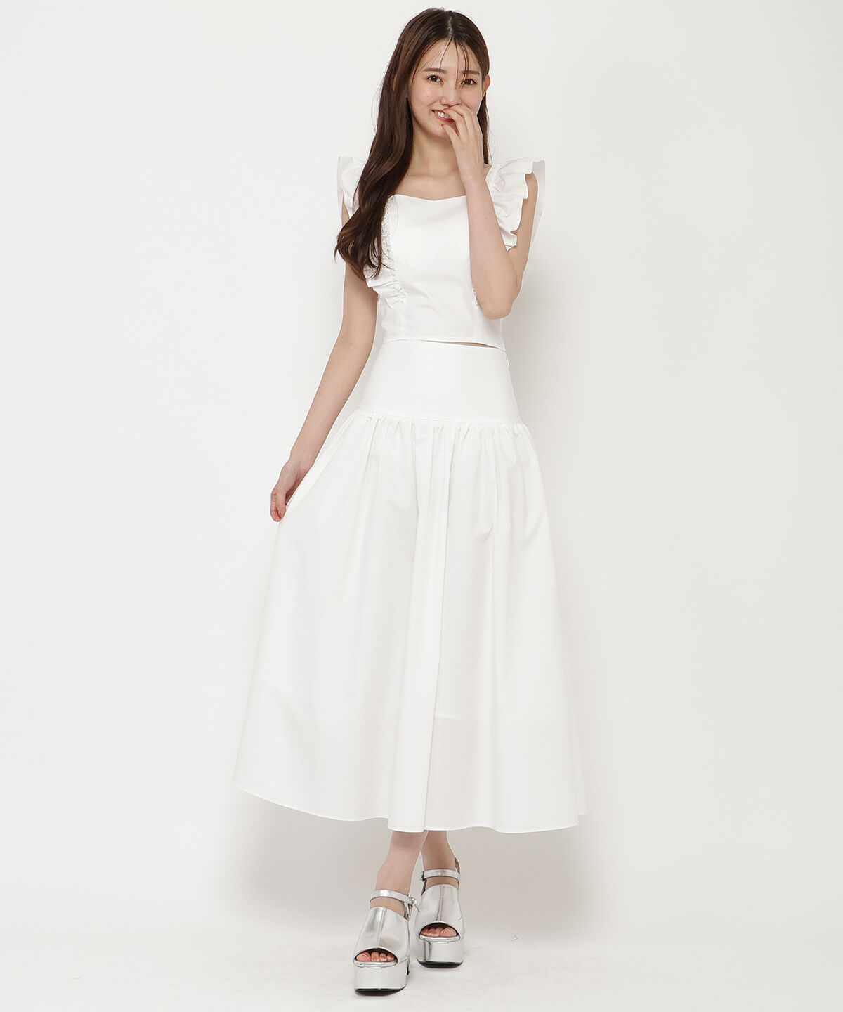 REDYAZEL「ロースイッチングフレアスカート」|フレア|オフ