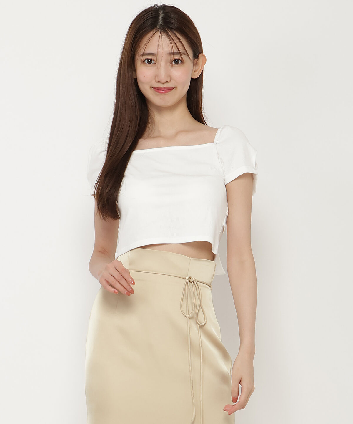 REDYAZEL「ノットリボンカットトップス」|Tシャツ・カットソー|