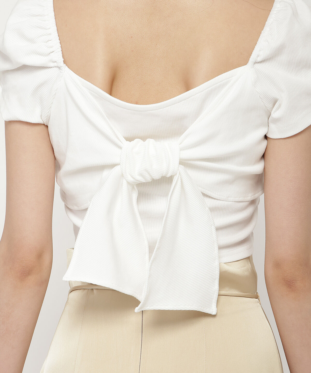 REDYAZEL「ノットリボンカットトップス」|Tシャツ・カットソー|