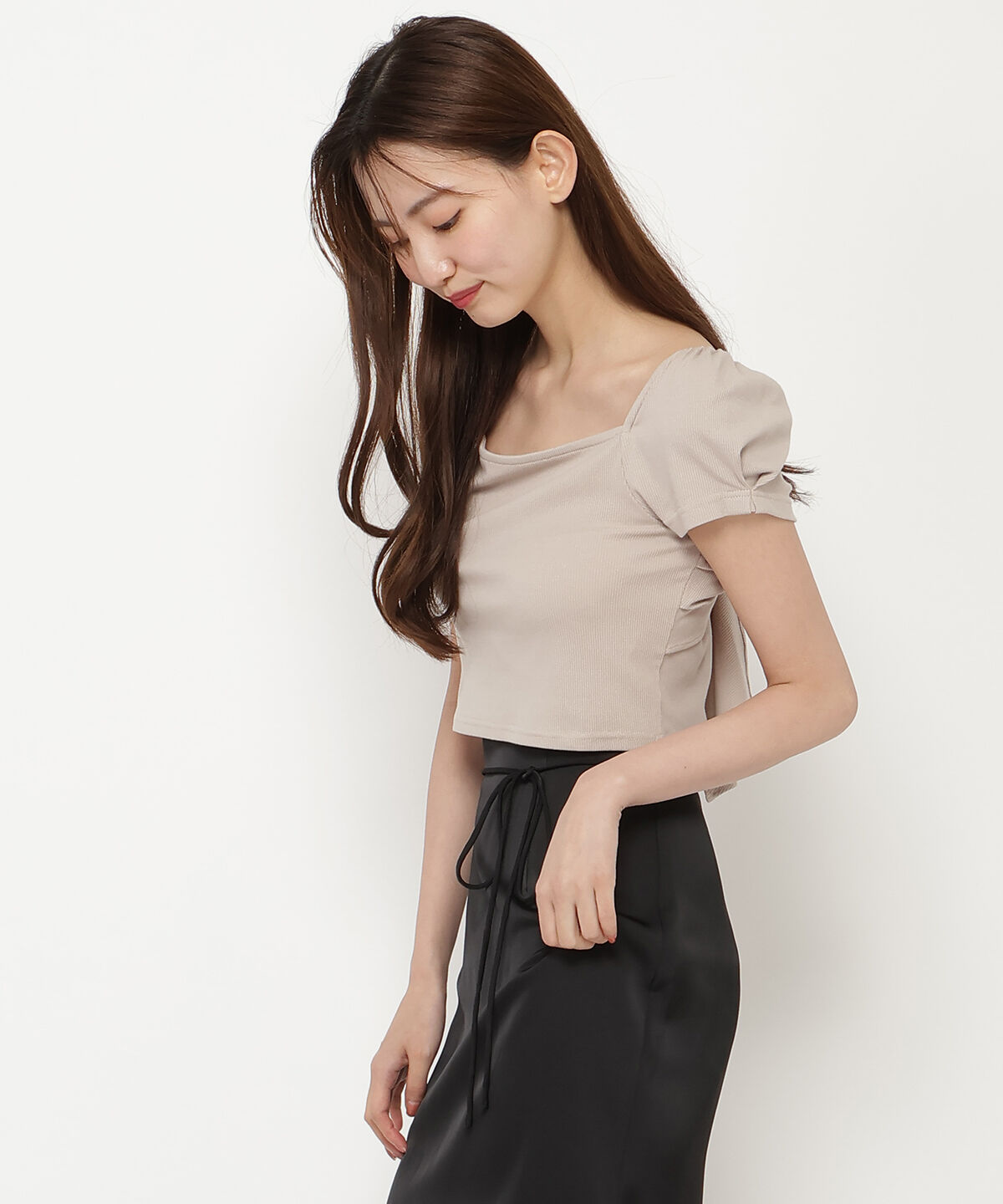 REDYAZEL「ノットリボンカットトップス」|Tシャツ・カットソー|