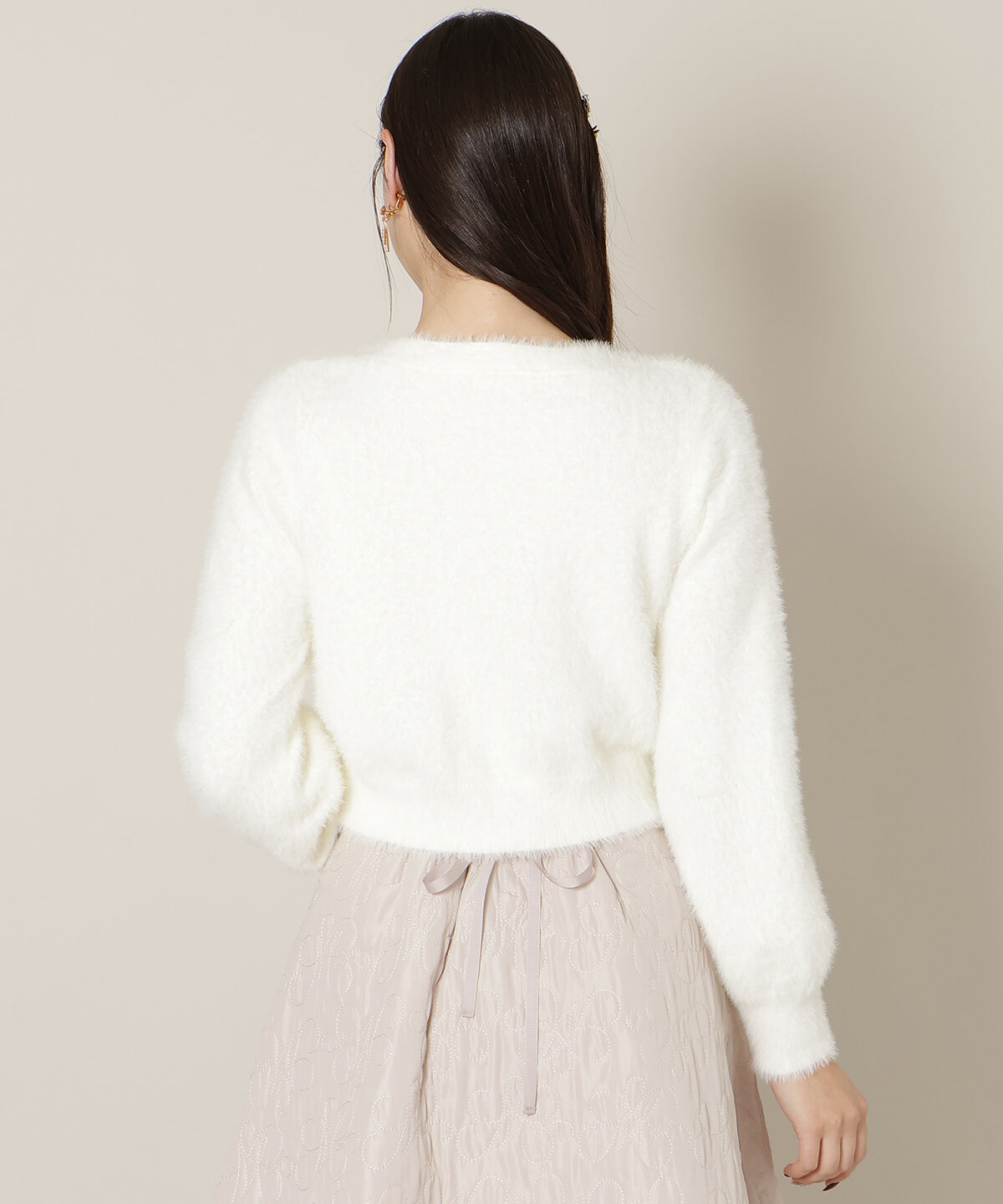 WILLSELECTION「リボンボタンフェザーカーディガン」|カーディガン|