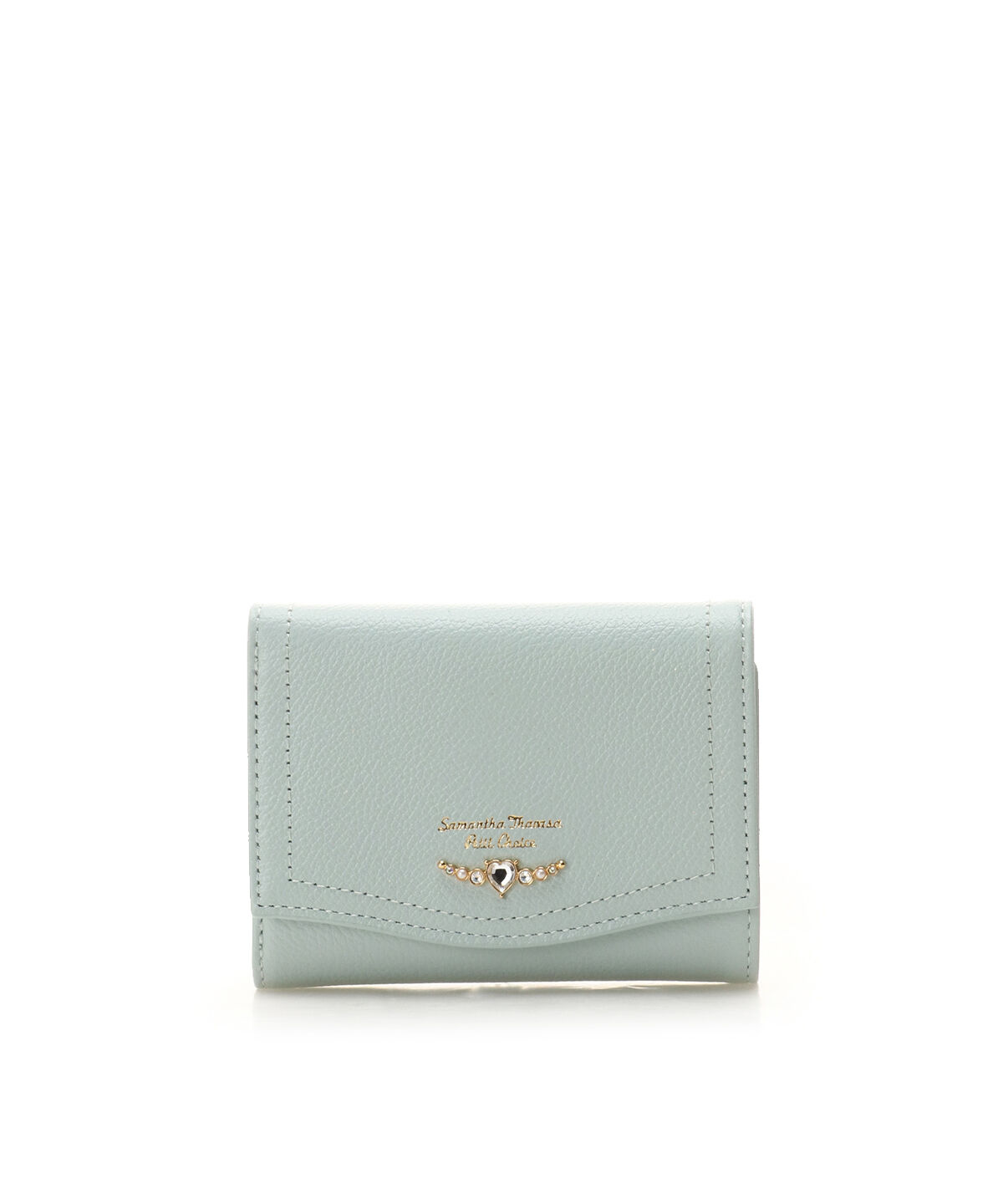 Samantha Thavasa Petit Choice「クリアハートビジュー 折財布」|財布|ミント