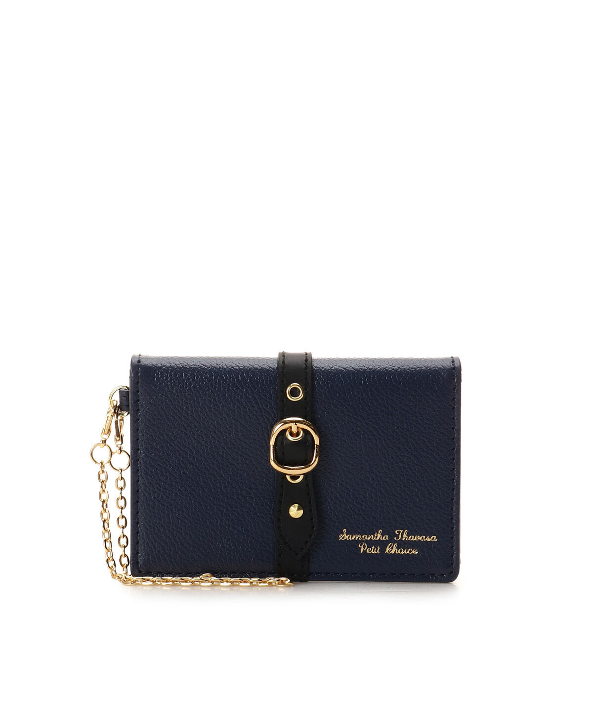 Samantha Thavasa Petit Choice「フロントベルト パスケース」|定期入れ|ネイビー
