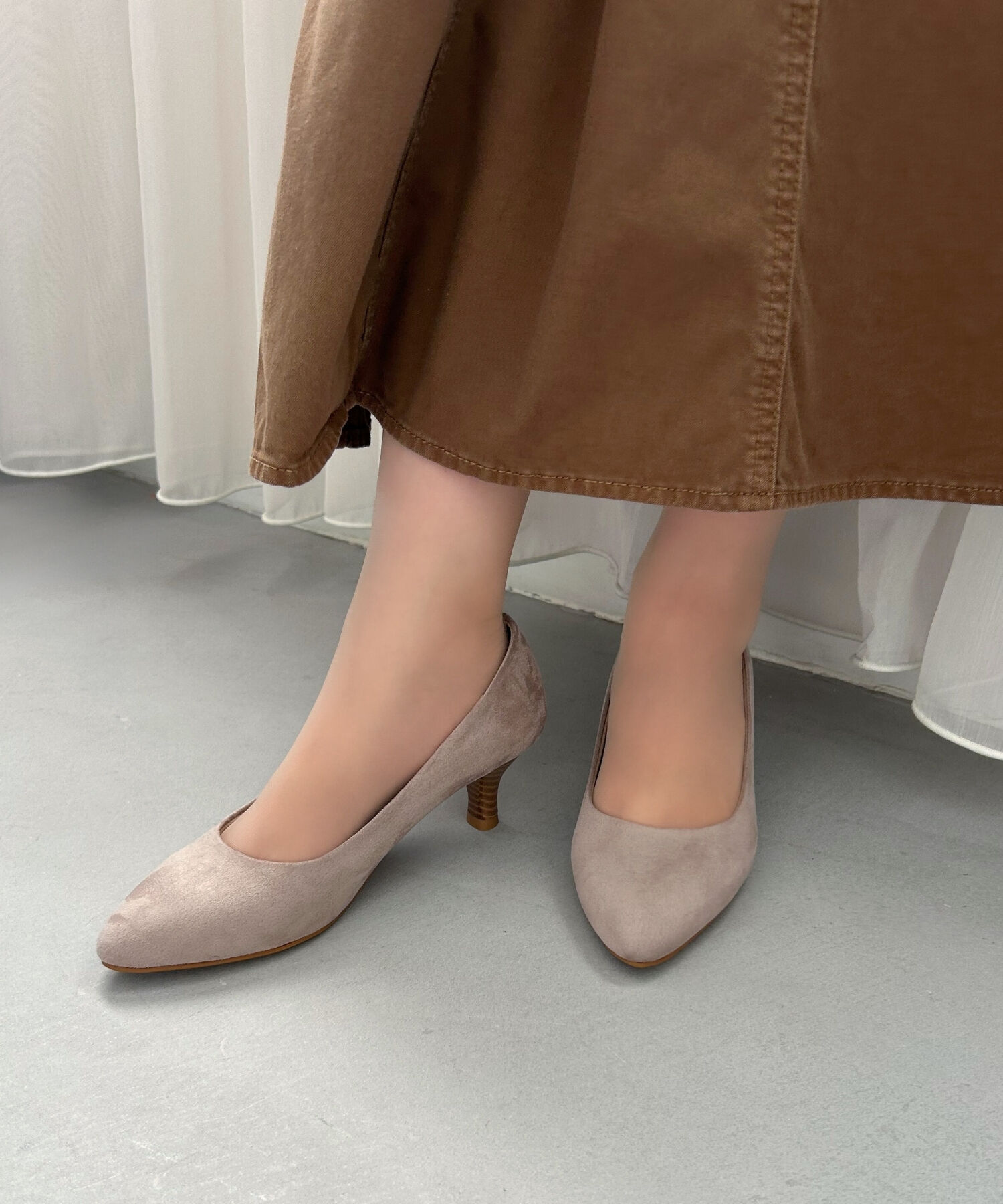 ORiental TRaffic「【WEB限定 / 累計9万足突破】 ミドルヒール パンプス /R-4008  ヒール5.5cm シンプル オフィス クッション」|パンプス|