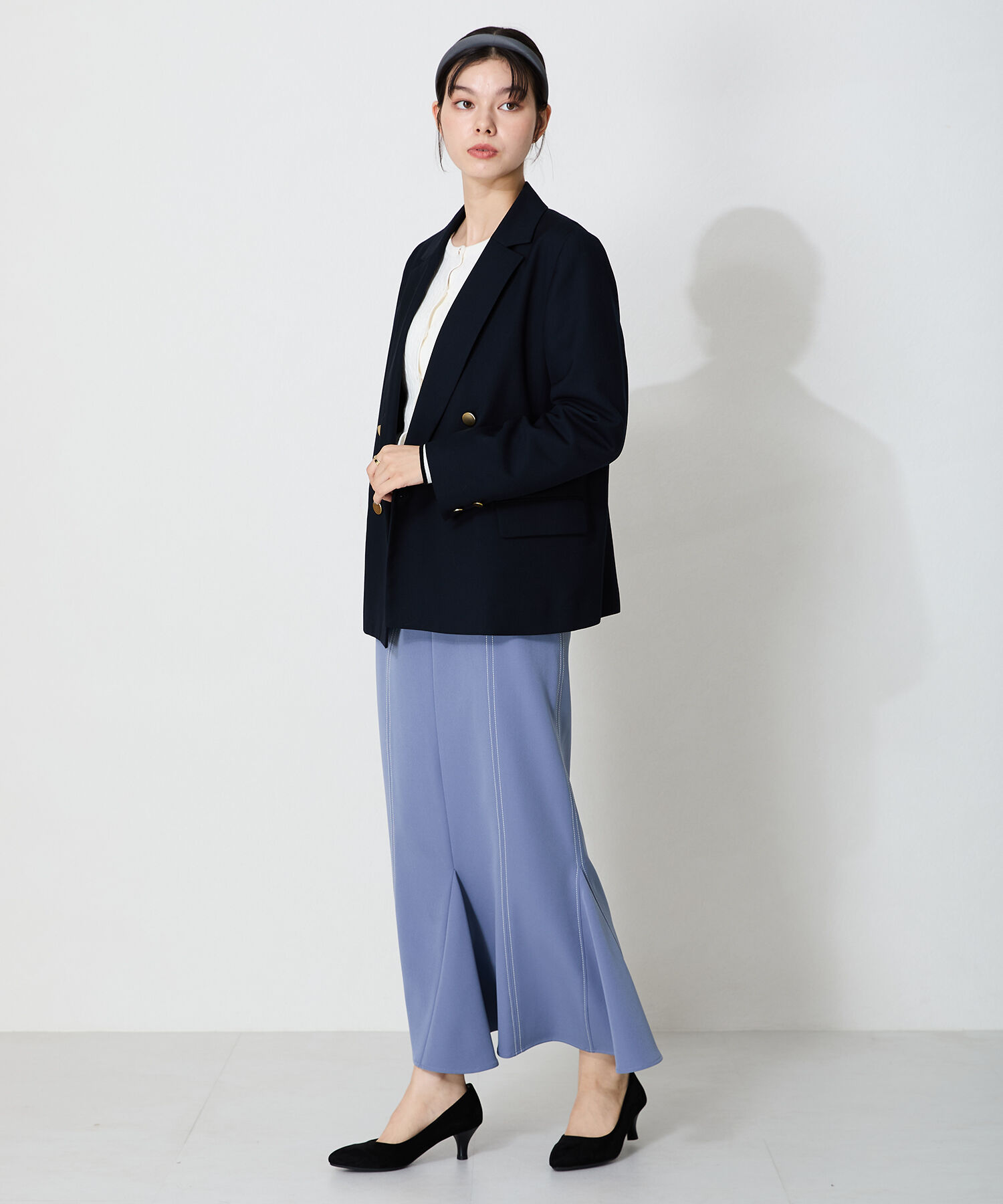 ORiental TRaffic「【WEB限定 / 累計9万足突破】 ミドルヒール パンプス /R-4008  ヒール5.5cm シンプル オフィス クッション」|パンプス|