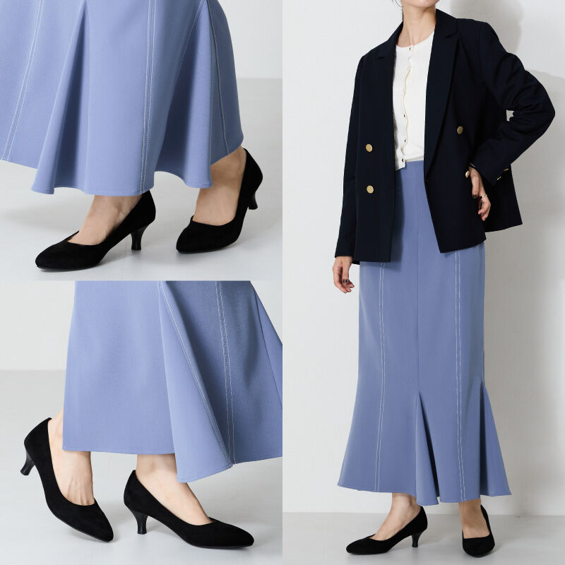 ORiental TRaffic「【WEB限定 / 累計9万足突破】 ミドルヒール パンプス /R-4008  ヒール5.5cm シンプル オフィス クッション」|パンプス|