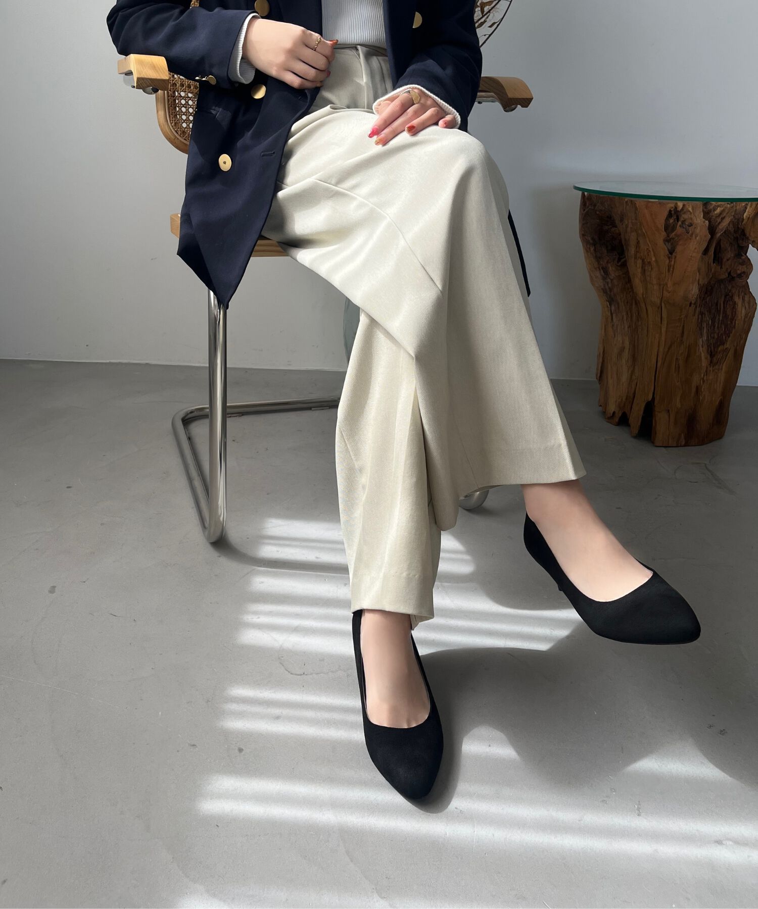 ORiental TRaffic「【WEB限定 / 累計9万足突破】 ミドルヒール パンプス /R-4008  ヒール5.5cm シンプル オフィス クッション」|パンプス|