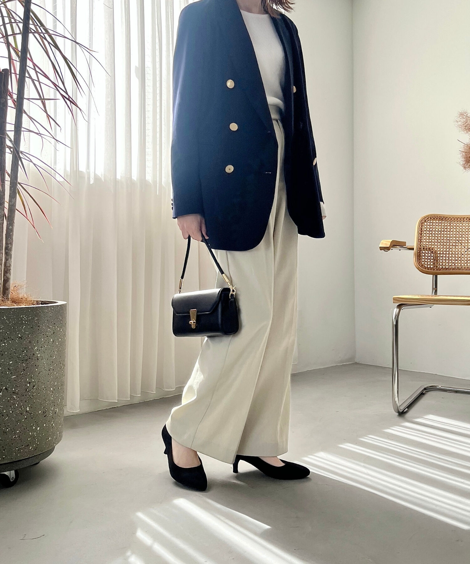 ORiental TRaffic「【WEB限定 / 累計9万足突破】 ミドルヒール パンプス /R-4008  ヒール5.5cm シンプル オフィス クッション」|パンプス|