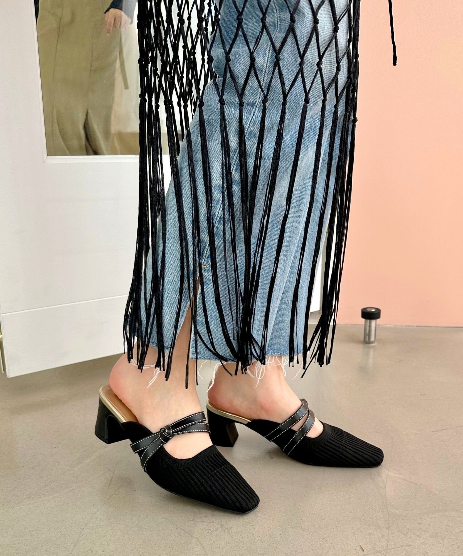 ORiental TRaffic「ニットミュールパンプス/41120」|パンプス|