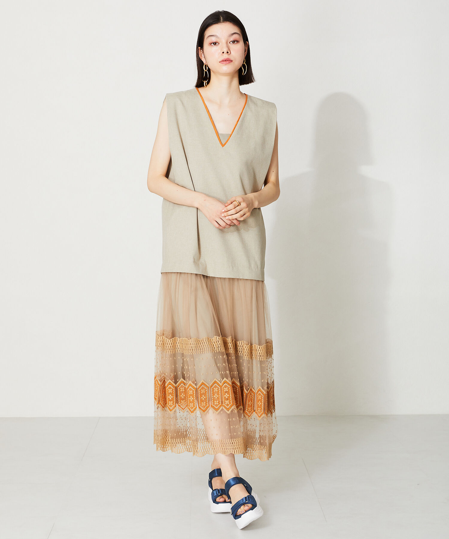 WA Oriental TRaffic「【追加】ダブルベルトスポーツサンダル/42207 スポサン 柔らかい 人気 軽い トレンド 厚底 再入荷」|サンダル|