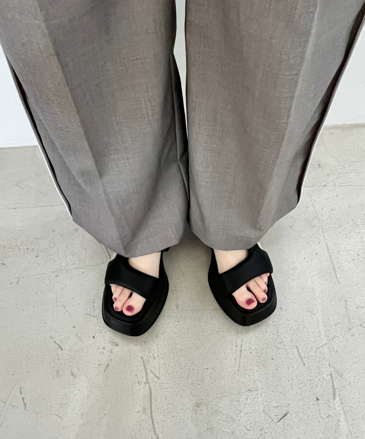 ORiental TRaffic「【定番】パデットベルトフレアソールサンダル/41235 サンダル」|サンダル|