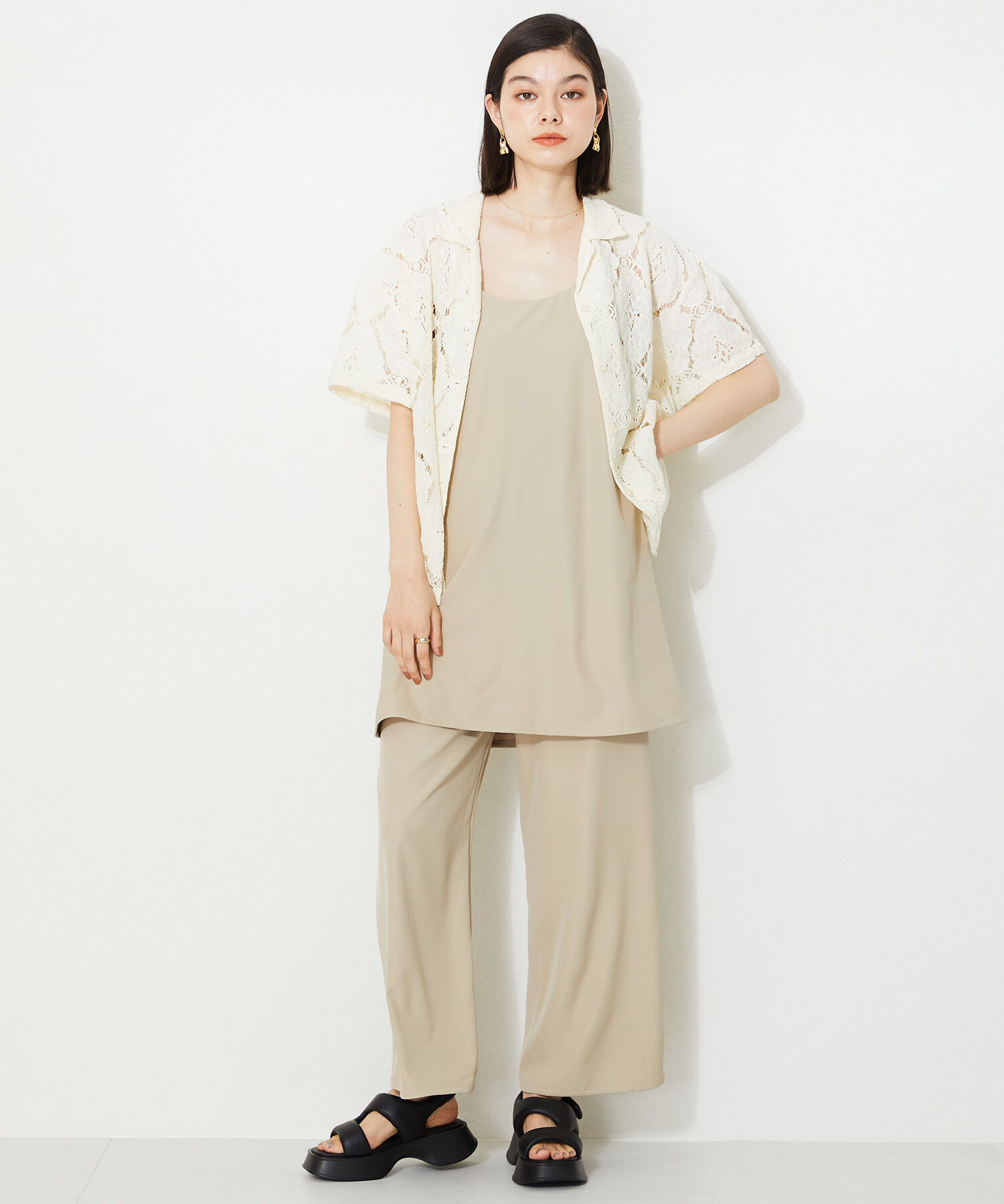 ORiental TRaffic「【定番】パデットベルトフレアソールサンダル/41235 サンダル」|サンダル|