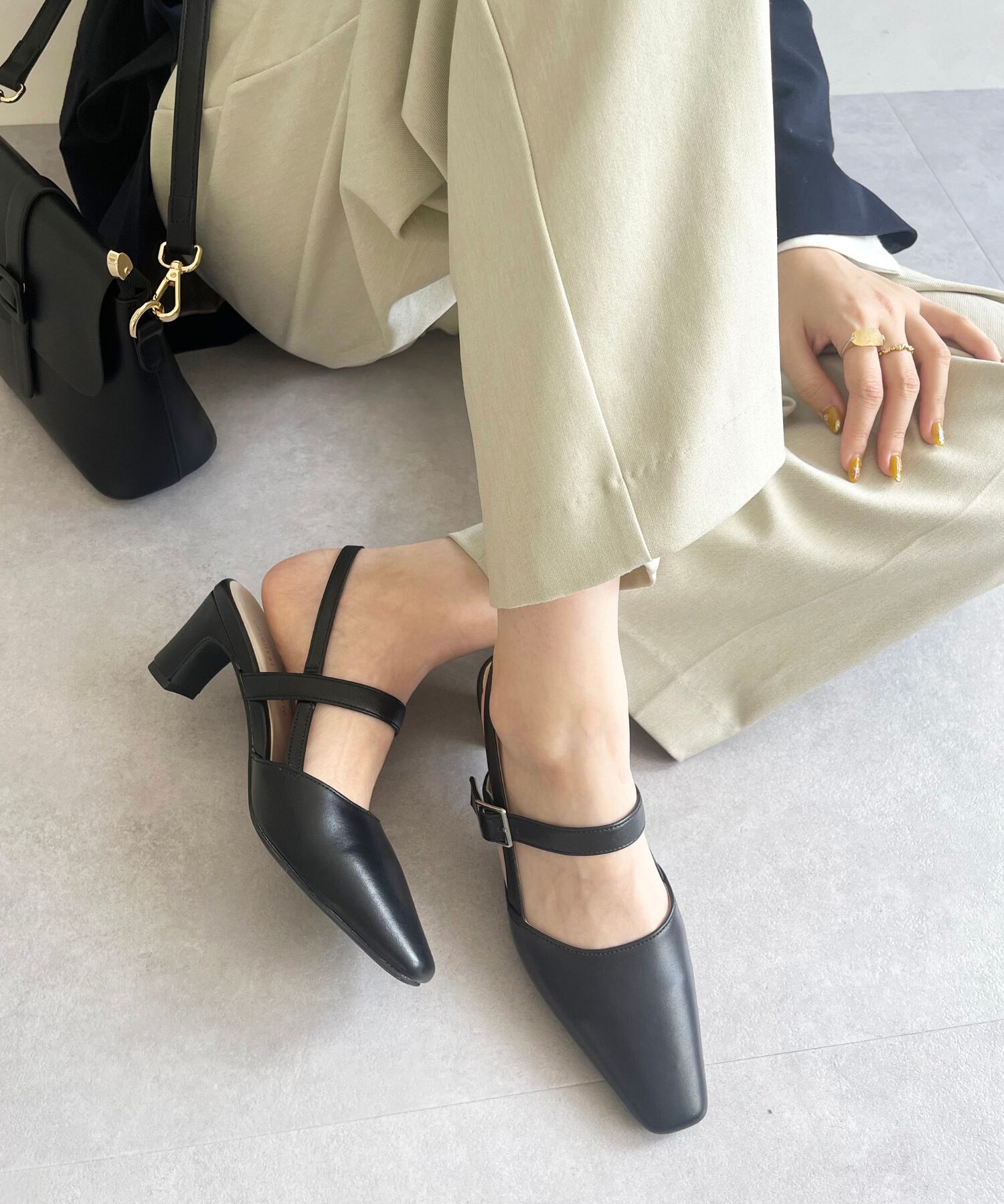 ORiental TRaffic「2024秋冬新作バックストラップパンプス/41301」|パンプス|BLACK