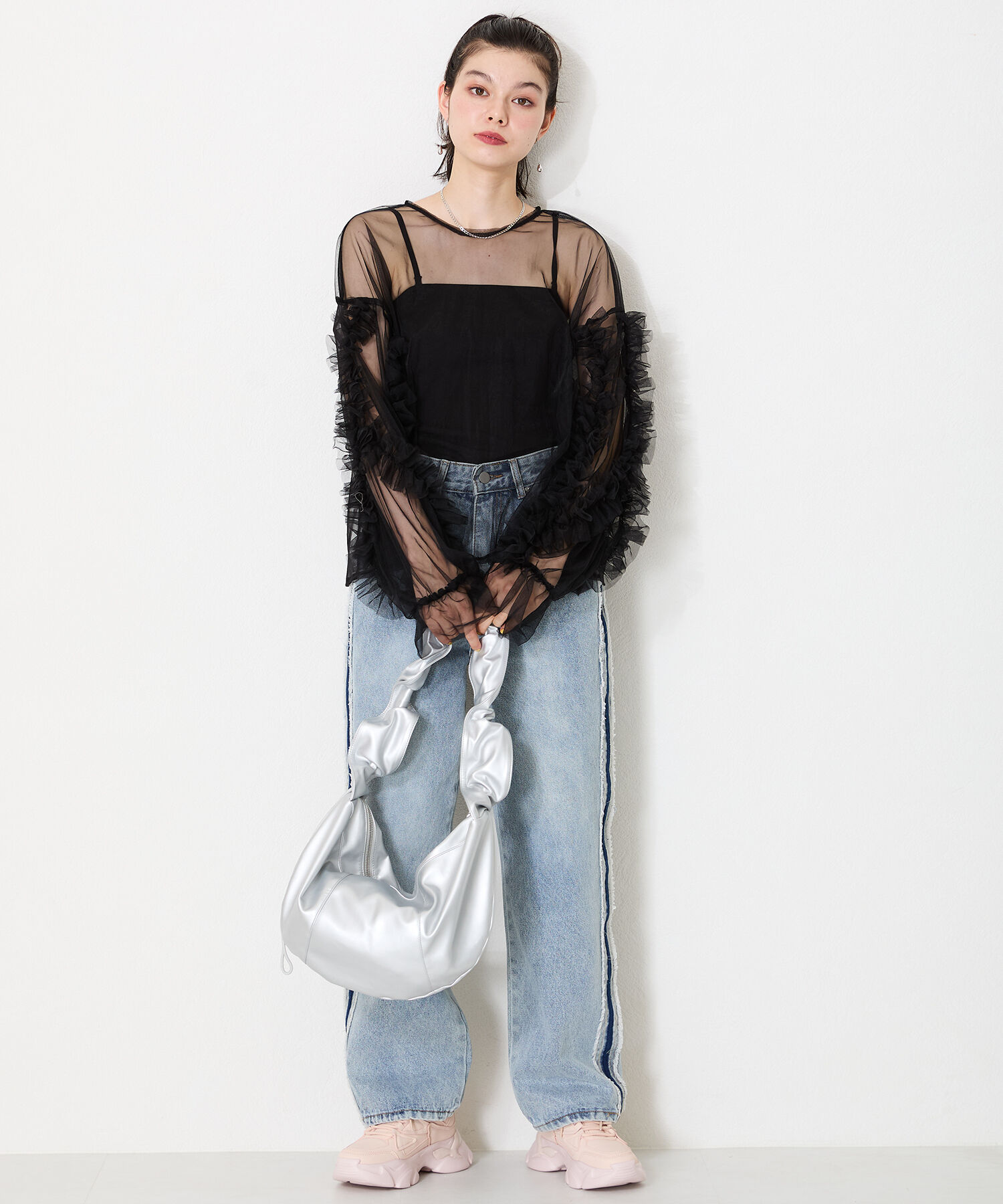 ORiental TRaffic「【BAG】ギャザーショルダーボディバッグ/BA-234 トレンド 人気 売れてる」|ショルダー・メッセンジャー|