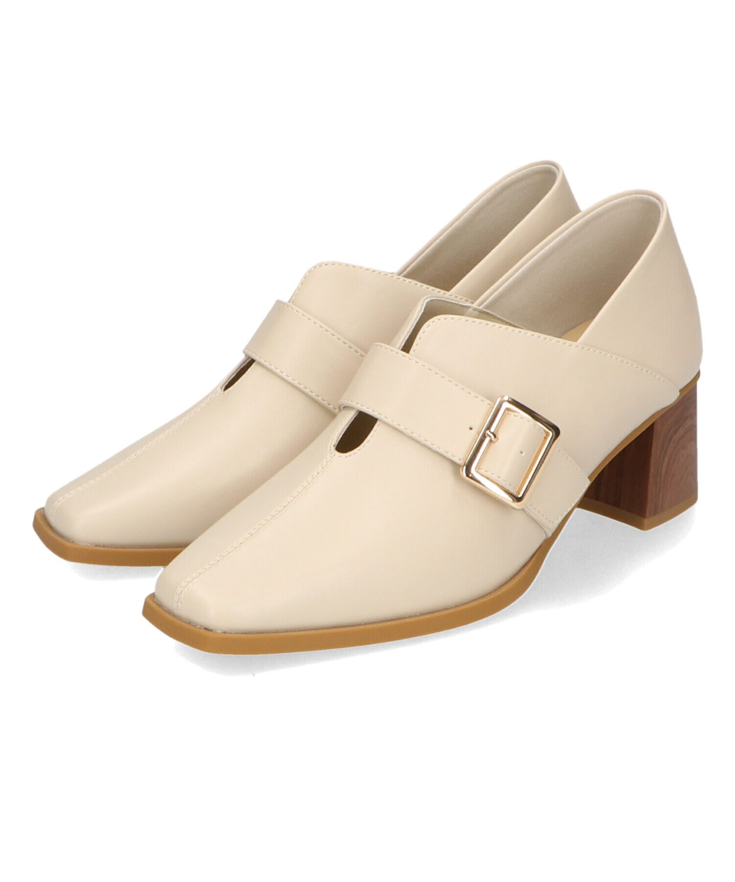 ORiental TRaffic「●2025春夏新作●ウッドヒールベルトパンプス/51103 パンプス トレンド 人気 売れてる」|パンプス|