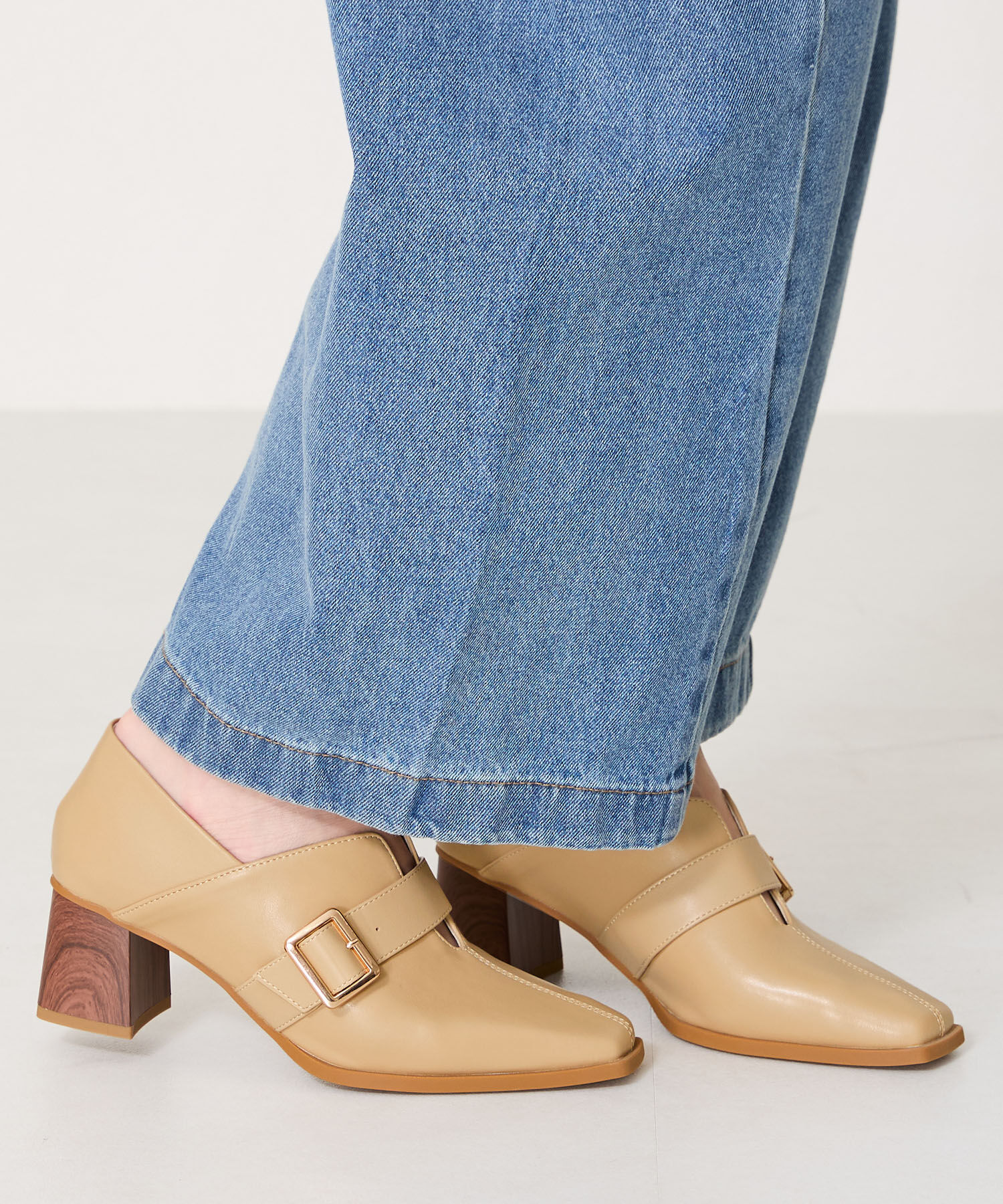 ORiental TRaffic「●2025春夏新作●ウッドヒールベルトパンプス/51103 パンプス トレンド 人気 売れてる」|パンプス|