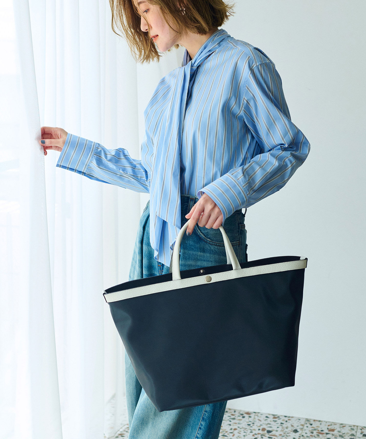 TOPKAPI BREATH「【Breath TOPKAPI】【本仮屋ユイカ&times;Breath】コラボ A4 トート バッグ」|トートバッグ|ブラック系