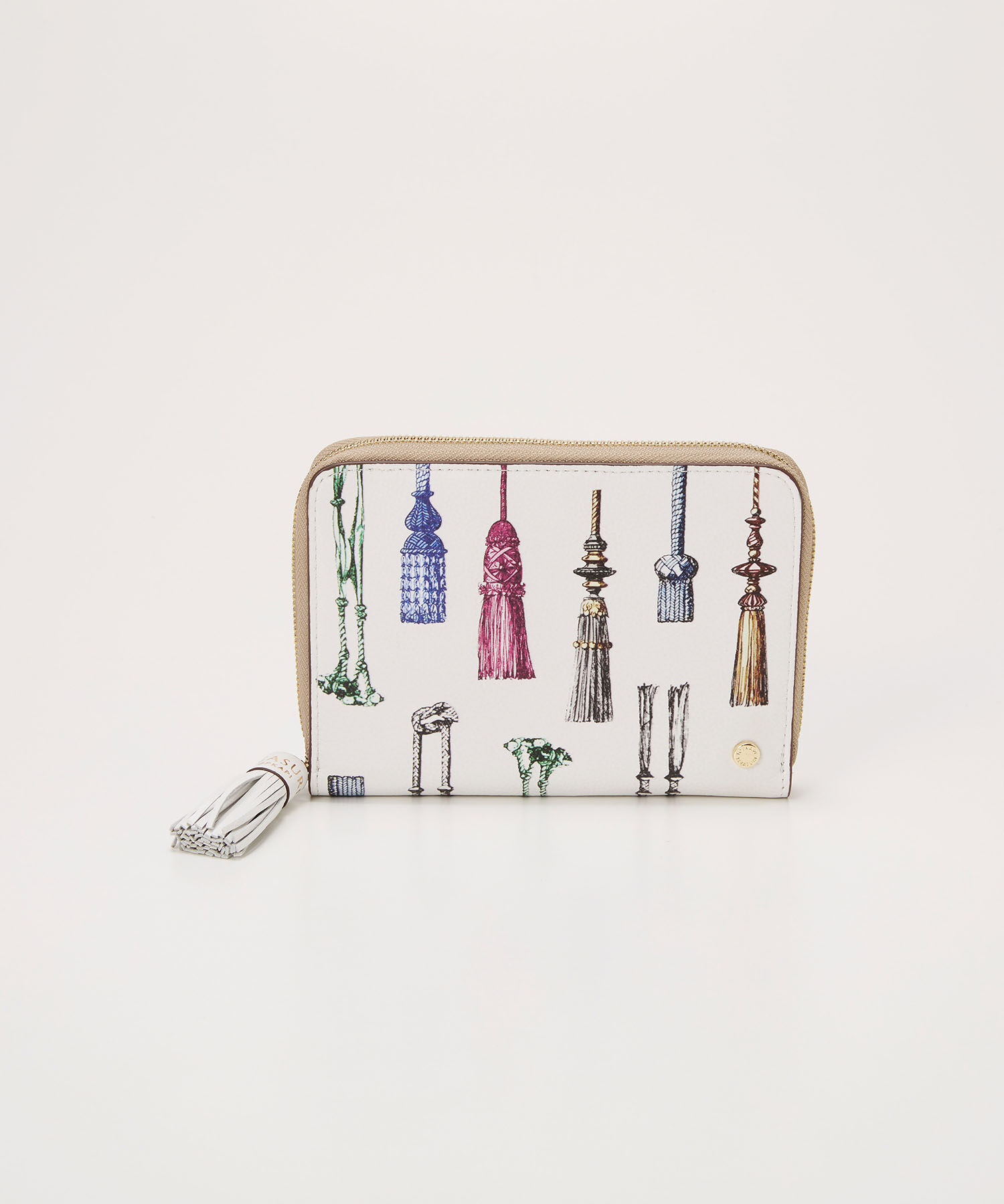 TOPKAPI TREASURE「【TREASURE TOPKAPI】シュリンクレザー タッセル プリント ラウンド 二つ折り財布 / パスポート ケース」|財布|