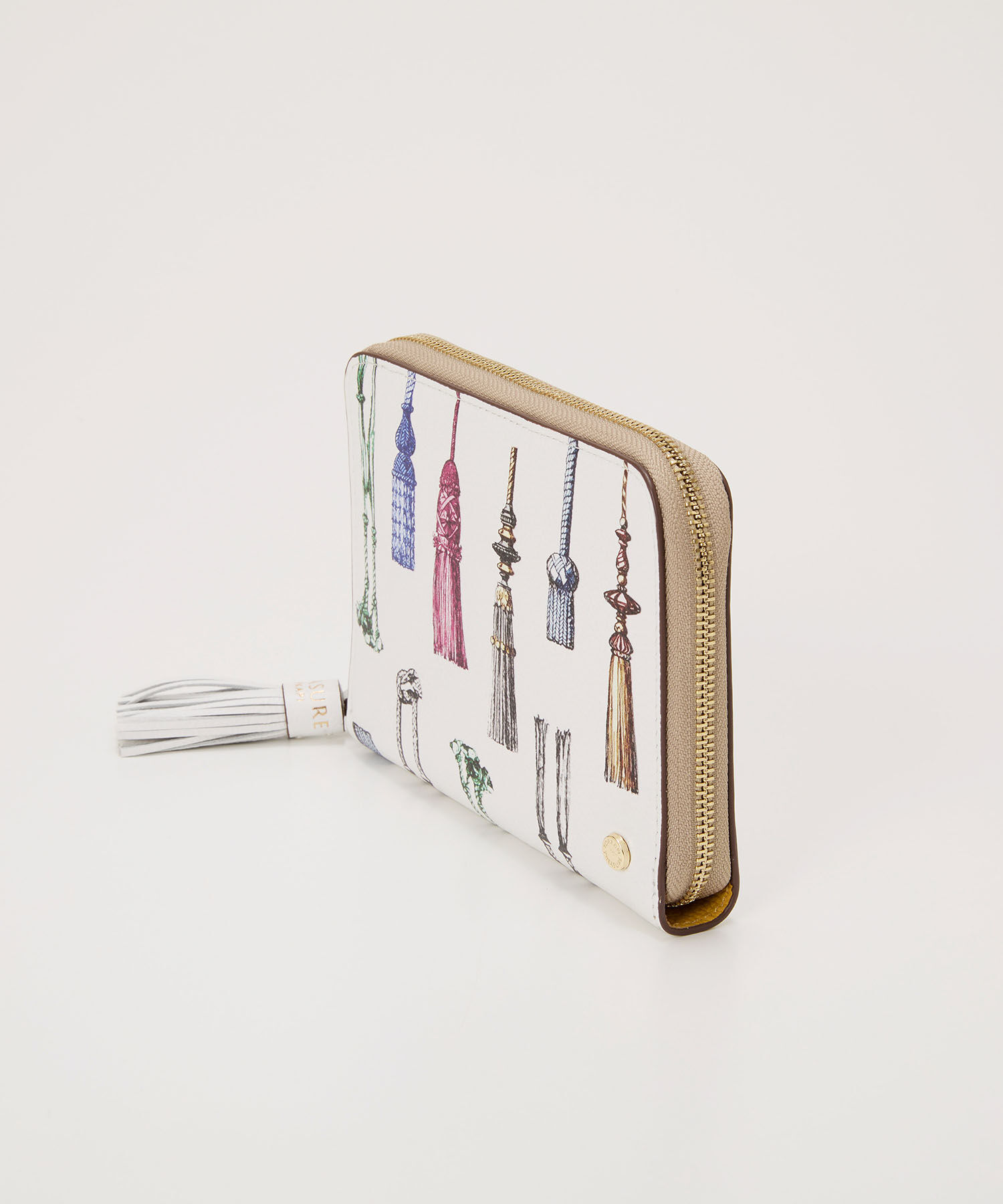 TOPKAPI TREASURE「【TREASURE TOPKAPI】シュリンクレザー タッセル プリント ラウンド 二つ折り財布 / パスポート ケース」|財布|