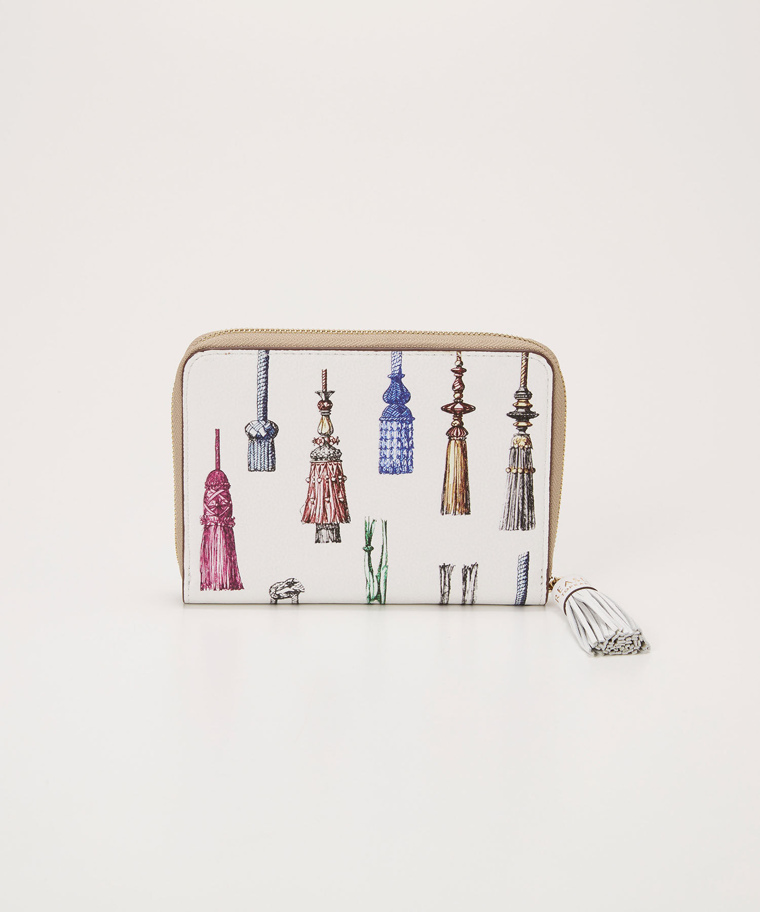 TOPKAPI TREASURE「【TREASURE TOPKAPI】シュリンクレザー タッセル プリント ラウンド 二つ折り財布 / パスポート ケース」|財布|