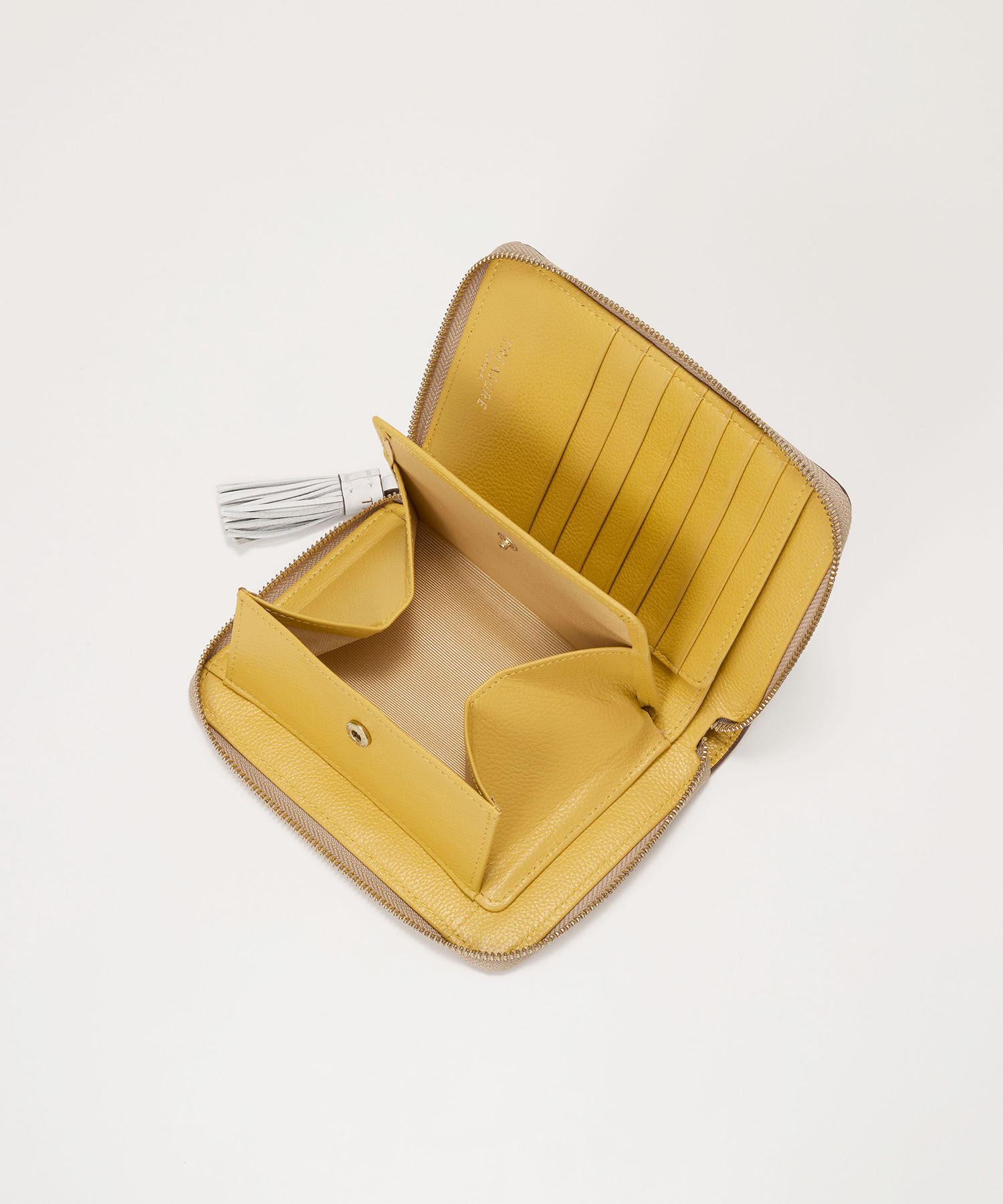 TOPKAPI TREASURE「【TREASURE TOPKAPI】シュリンクレザー タッセル プリント ラウンド 二つ折り財布 / パスポート ケース」|財布|