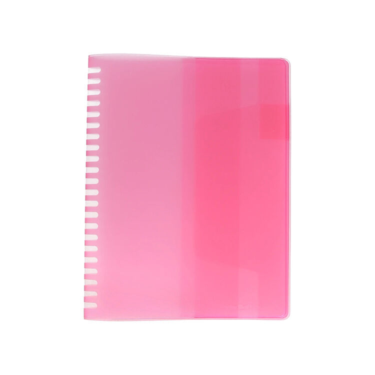 Rollbahn「【リング用】ロルバーンポケット付メモカバー クルールA5」|ステーショナリー|クリアピンク