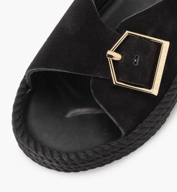 BOHONOMAD「【BOHONOMAD】カサブランカ/ブラック ベロアレザー/サンダル メンズ レディース」|サンダル|